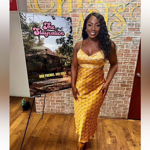 Gold House Of Harlow Yellow Dress NWT House Of Harlow 1960 X